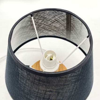 Brilagi - LED Lampada da tavolo ANTHONY 1xE27/60W/230V quercia/nero