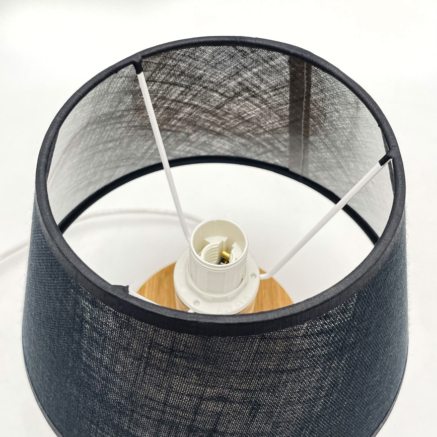 Brilagi - LED Lampada da tavolo ANTHONY 1xE27/60W/230V quercia/nero