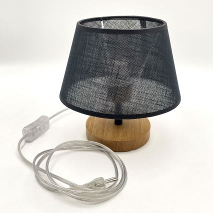 Brilagi - LED Lampada da tavolo ANTHONY 1xE27/60W/230V quercia/nero