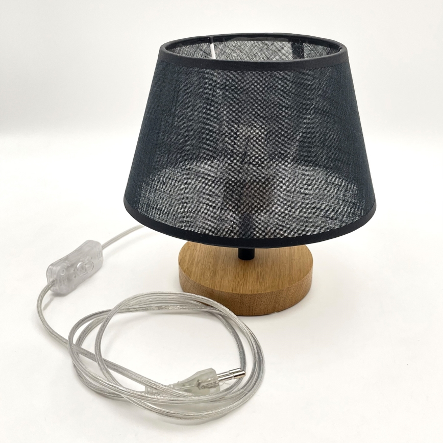 Brilagi - LED Lampada da tavolo ANTHONY 1xE27/60W/230V quercia/nero