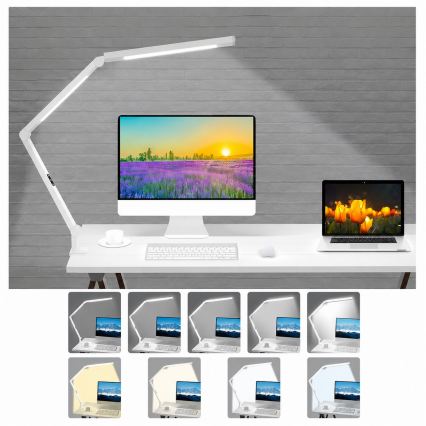 Brilagi - Lampada da tavolo flessibile dimmerabile a sfioramento VARIO LED/12W/230V 3000/4000/5000/6500K CRI 92 bianca
