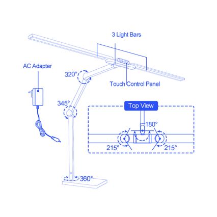Brilagi - Lampada da tavolo LED dimmerabile a sfioramento VARIO LED/24W/230V 3000-6500K CRI 92 bianca