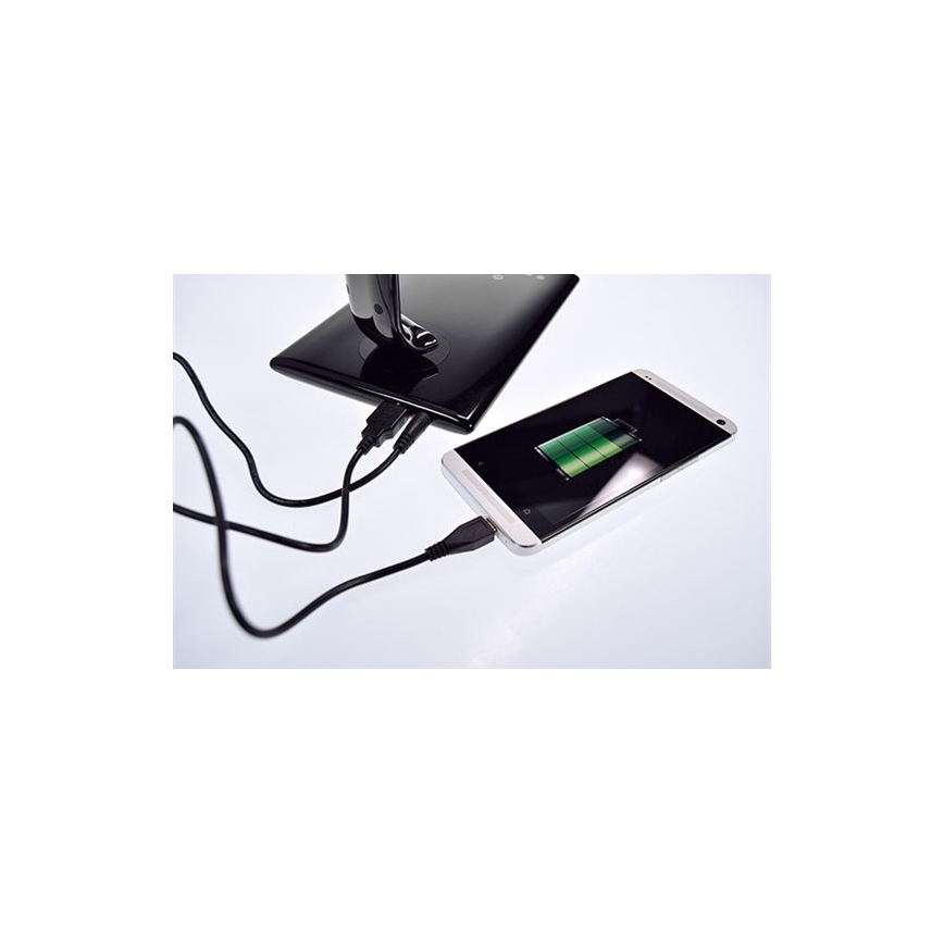 Brilagi - LED Lampada da tavolo dimmerabile Connettore USB LED/12W/230V nera