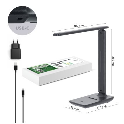 Brilagi -LED Lampada da tavolo dimmerabile MODO LED/7W/230V 3000/4000/6500K antracite