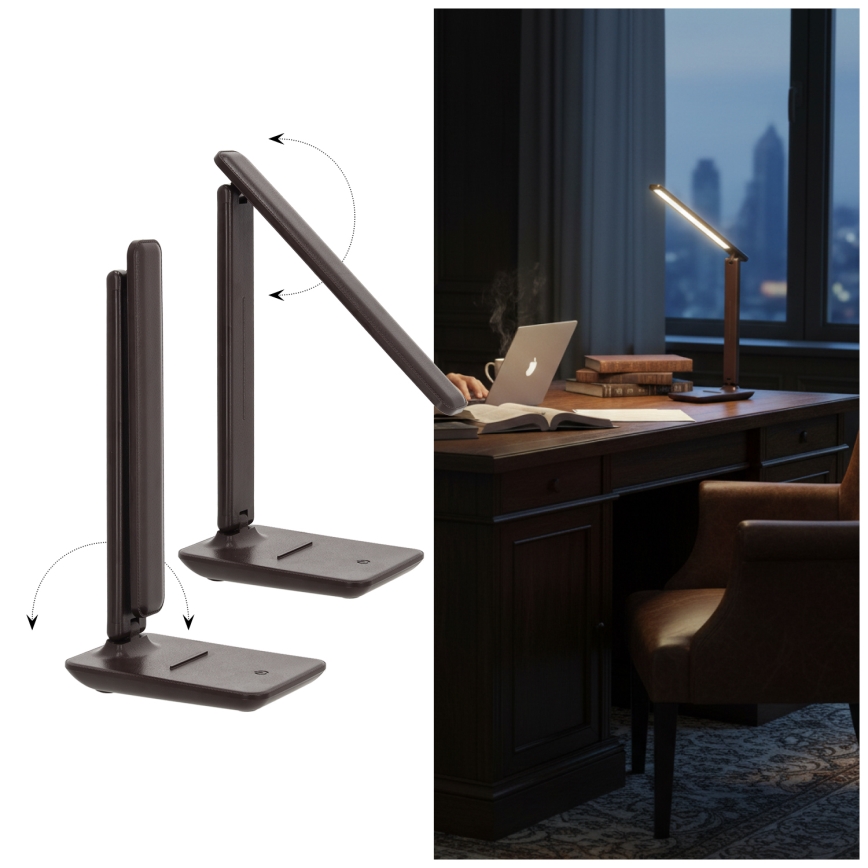 Brilagi - Lampada da tavolo dimmerabile MODO LED/7W/230V 3000/4000/6500K marrone