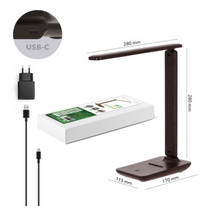 Brilagi - Lampada da tavolo dimmerabile MODO LED/7W/230V 3000/4000/6500K marrone