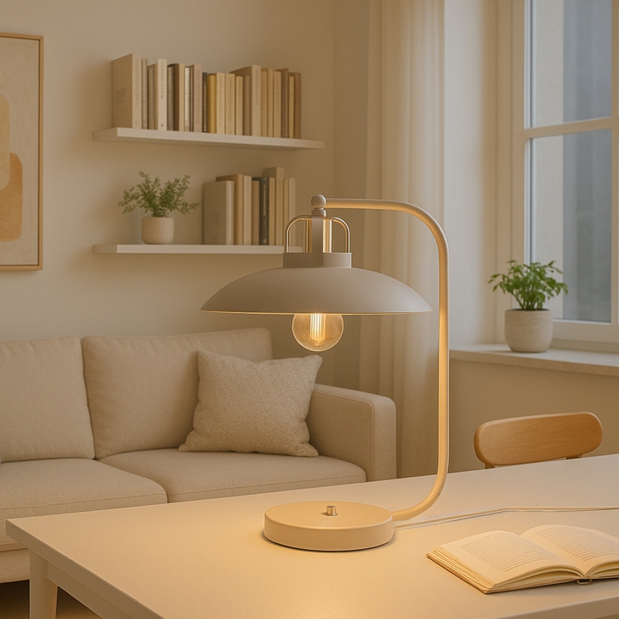 Brilagi - LED Lampada da tavolo FLAMENGO 1xE27/60W/230V beige