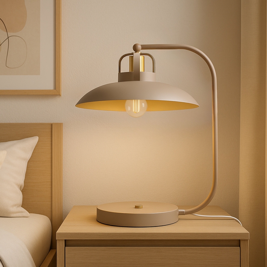 Brilagi - LED Lampada da tavolo FLAMENGO 1xE27/60W/230V beige