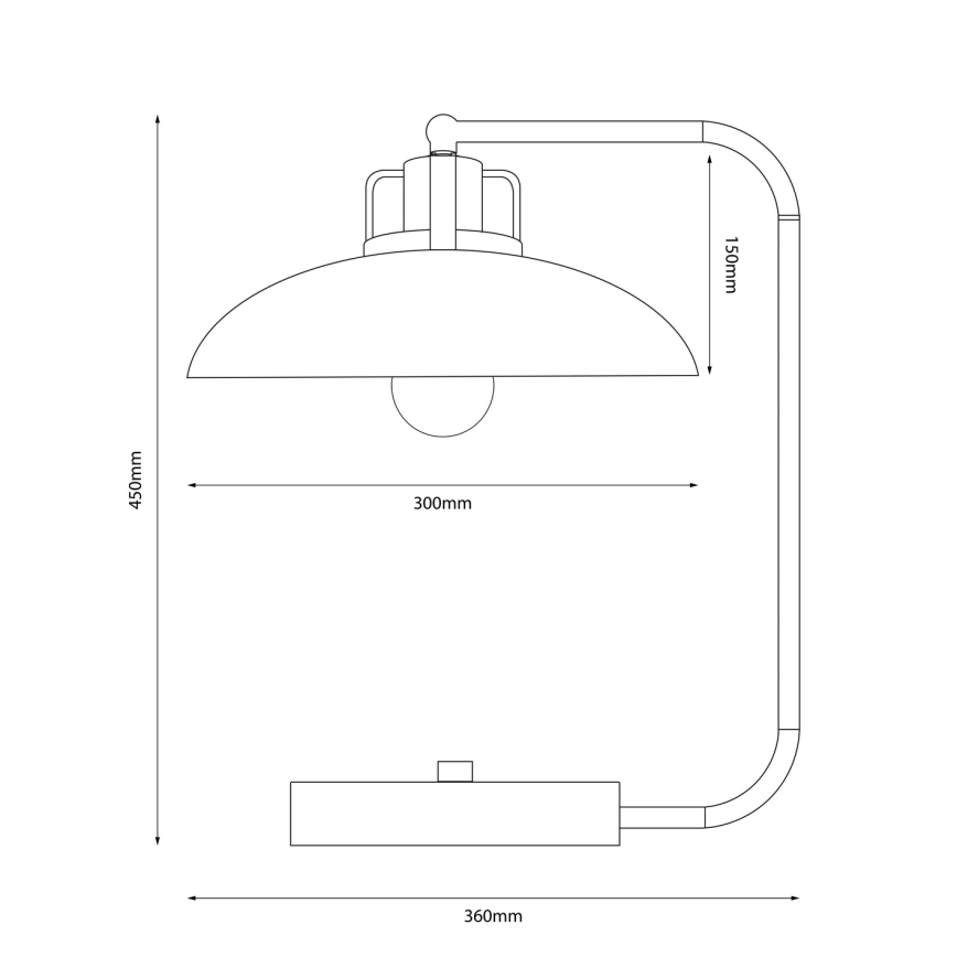 Brilagi - LED Lampada da tavolo FLAMENGO 1xE27/60W/230V bianco