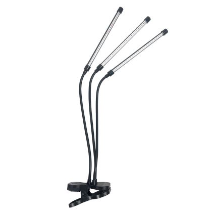 Brilagi - LED Dimmerabile flessibile lampada da tavolo con clip per la coltivazione di piante VITABLOOM 3xLED/10W/230V nero