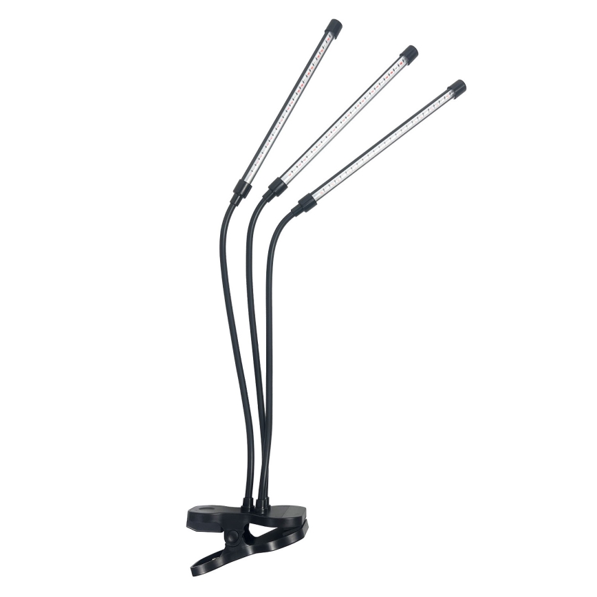 Brilagi - LED Dimmerabile flessibile lampada da tavolo con clip per la coltivazione di piante VITABLOOM 3xLED/10W/230V nero