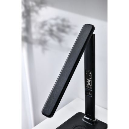 Brilagi - Lampada da tavolo dimmerabile a LED con ricarica wireless QI e USB REGINA LED/8,5W/230V nera