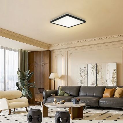 Brilagi - Lampada LED dimmerabile con sensore di movimento e crepuscolare ULTRA SLIM LED/18W/230V 30x30 cm + telecomando