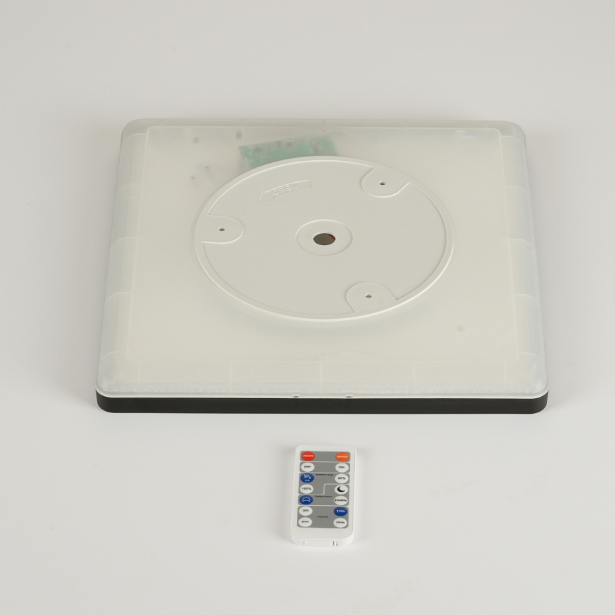 Brilagi - Lampada LED dimmerabile con sensore di movimento e crepuscolare ULTRA SLIM LED/18W/230V 30x30 cm + telecomando