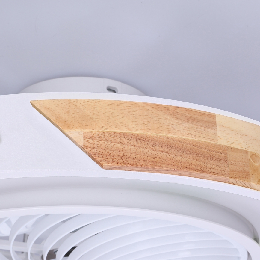 Brilagi - Lampada da soffitto dimmerabile a LED con ventilatore LED/30W/230V 3000-6500K bianco/rovere + telecomando