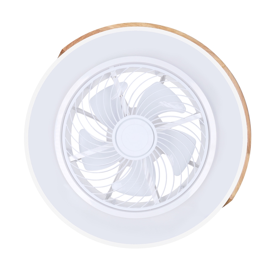 Brilagi - Lampada da soffitto dimmerabile a LED con ventilatore LED/30W/230V 3000-6500K bianco/rovere + telecomando