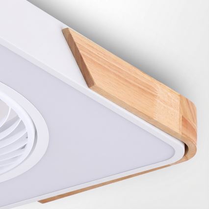 Brilagi - LED Plafoniera dimmerabile con ventilatore LED/30W/230V 3000-6500K bianco/rovere + telecomando