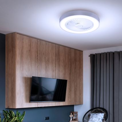 Brilagi - Plafoniera a LED dimmerabile con ventilatore LED/30W/230V 3000-6500K Ø 50 cm bianco + telecomando