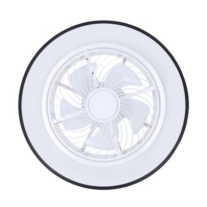 Brilagi - Plafoniera LED dimmerabile con ventilatore, 30W/230V, 3000-6500K, Ø 50 cm, nero + telecomando