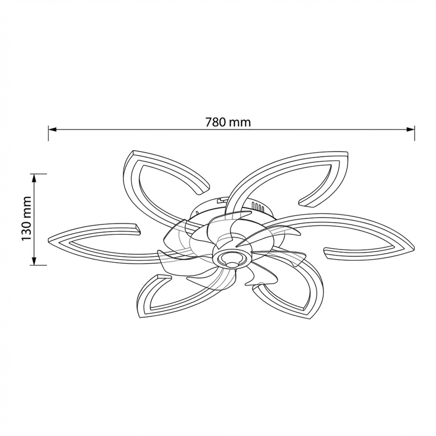 Brilagi - Lampada da soffitto dimmerabile a LED con ventilatore LED/50W/230V 3000-6500K bianco + telecomando