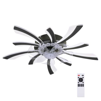 Brilagi - Lampada da soffitto dimmerabile a LED con ventilatore LED/50W/230V 3000-6500K nero + telecomando