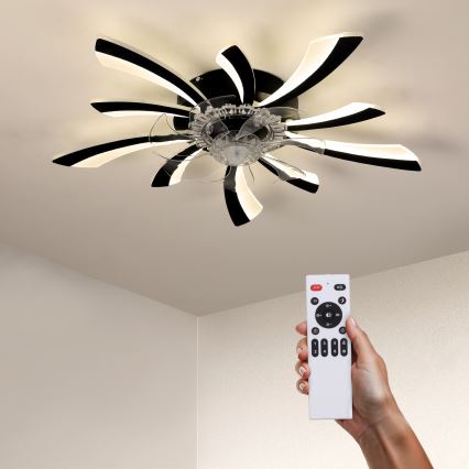 Brilagi - Lampada da soffitto dimmerabile a LED con ventilatore LED/50W/230V 3000-6500K nero + telecomando