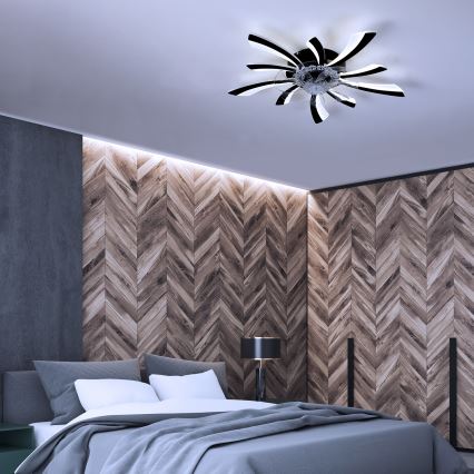 Brilagi - Lampada da soffitto dimmerabile a LED con ventilatore LED/50W/230V 3000-6500K nero + telecomando