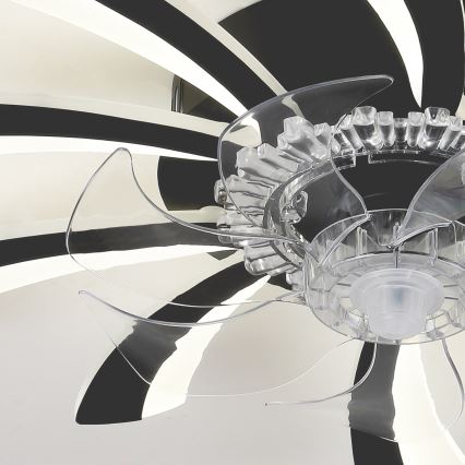 Brilagi - Lampada da soffitto dimmerabile a LED con ventilatore LED/50W/230V 3000-6500K nero + telecomando