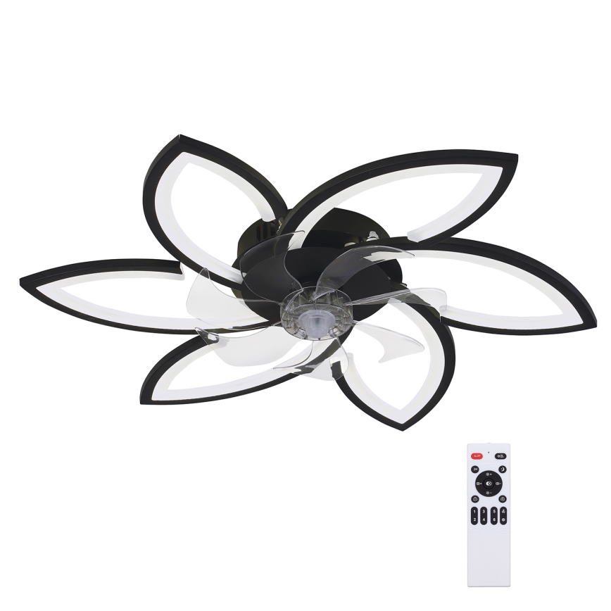 Brilagi - Lampada da soffitto dimmerabile a LED con ventilatore LED/50W/230V 3000-6500K nero + telecomando