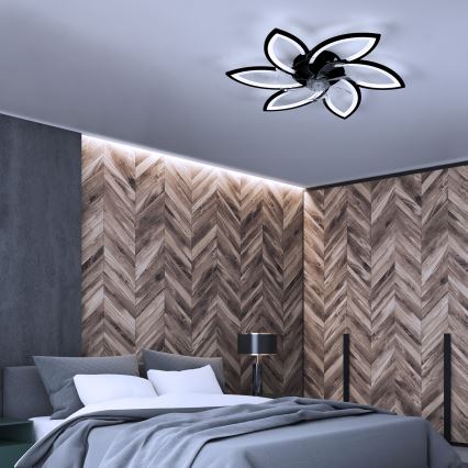 Brilagi - Lampada da soffitto dimmerabile a LED con ventilatore LED/50W/230V 3000-6500K nero + telecomando