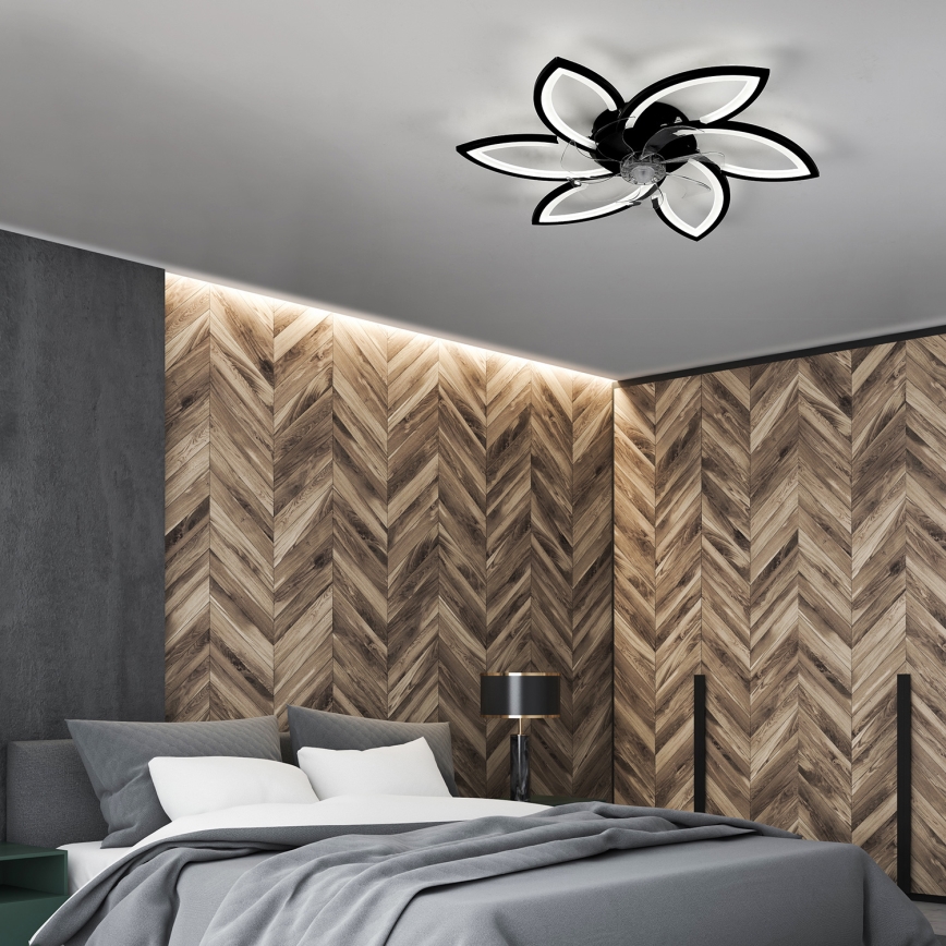 Brilagi - Lampada da soffitto dimmerabile a LED con ventilatore LED/50W/230V 3000-6500K nero + telecomando