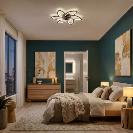 Brilagi - Lampada da soffitto dimmerabile a LED con ventilatore LED/50W/230V 3000-6500K nero + telecomando