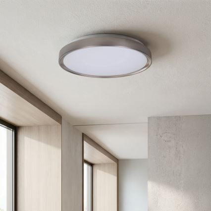 Brilagi - Plafoniera dimmerabile a LED FANCIA LED/48W/230V 3000-6500K Ø 39 cm argento + telecomando