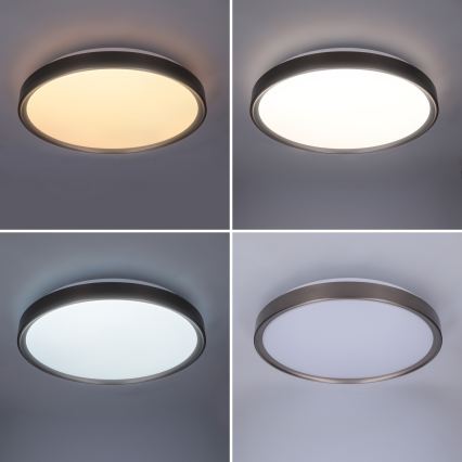 Brilagi - Plafoniera dimmerabile a LED FANCIA LED/48W/230V 3000-6500K Ø 39 cm argento + telecomando