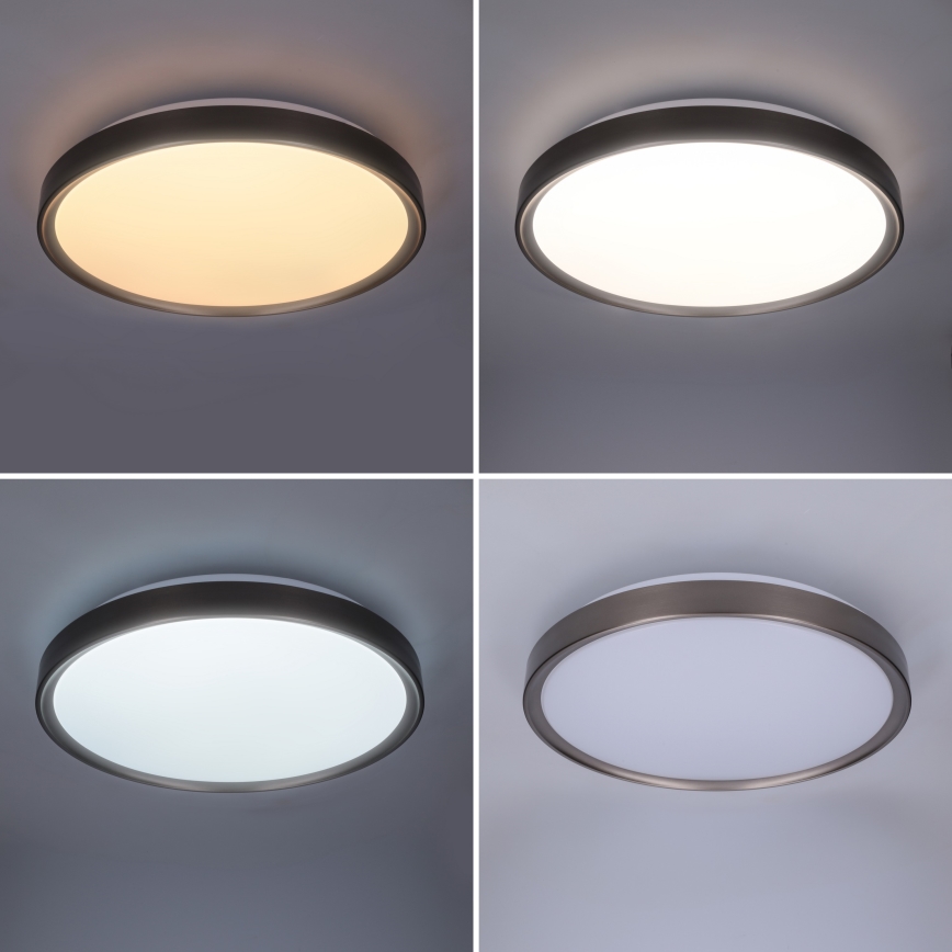 Brilagi - Plafoniera dimmerabile a LED FANCIA LED/48W/230V 3000-6500K Ø 39 cm argento + telecomando