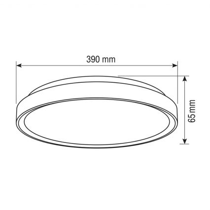 Brilagi - Plafoniera dimmerabile a LED FANCIA LED/48W/230V 3000-6500K Ø 39 cm argento + telecomando
