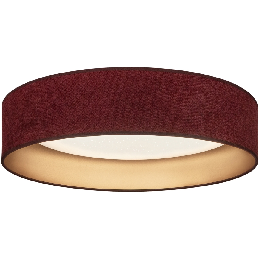 Brilagi - Plafoniera da soffitto LED dimmerabile VELVET SMARTIX STARS, 24W/230V, temperatura colore regolabile 3000-6000K, Ø 45 cm, bordeaux/oro, Wi-Fi Tuya Beacon + telecomando