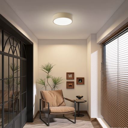 Brilagi - Plafoniera LED dimmerabile POOL LED/18W/230V 3000-6000K 20 cm beige + telecomando