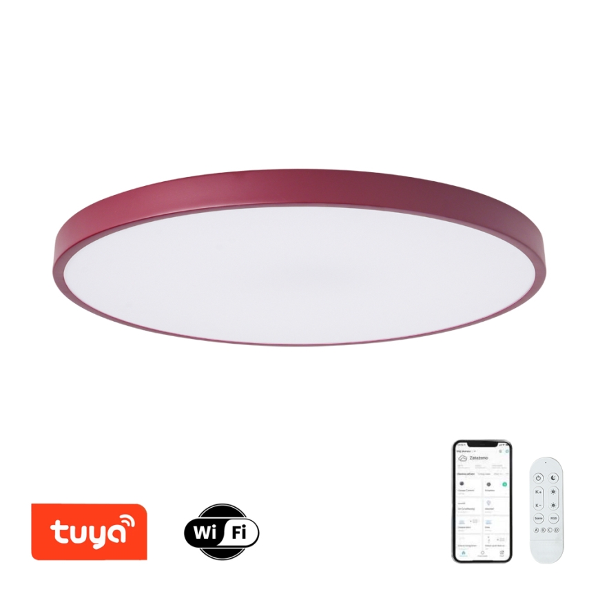 Brilagi - Lampada LED dimmerabile POOL SMART LED/100W/230V Ø 80 cm Wi‑Fi Tuya + telecomando bordeaux