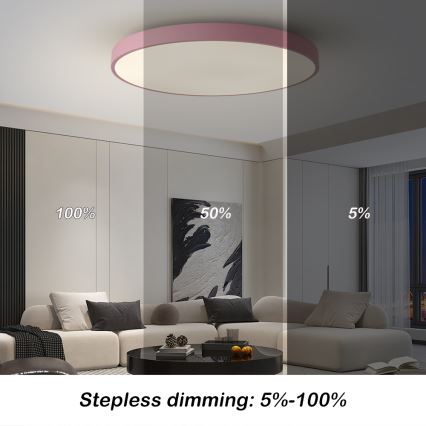 Brilagi - Lampada LED dimmerabile POOL SMART LED/100W/230V Ø 80 cm Wi-Fi Tuya + telecomando rosa