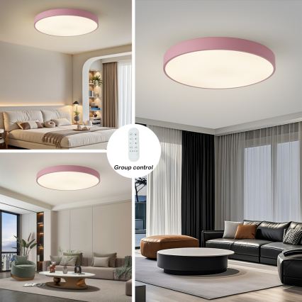 Brilagi - Lampada LED dimmerabile POOL SMART LED/100W/230V Ø 80 cm Wi-Fi Tuya + telecomando rosa