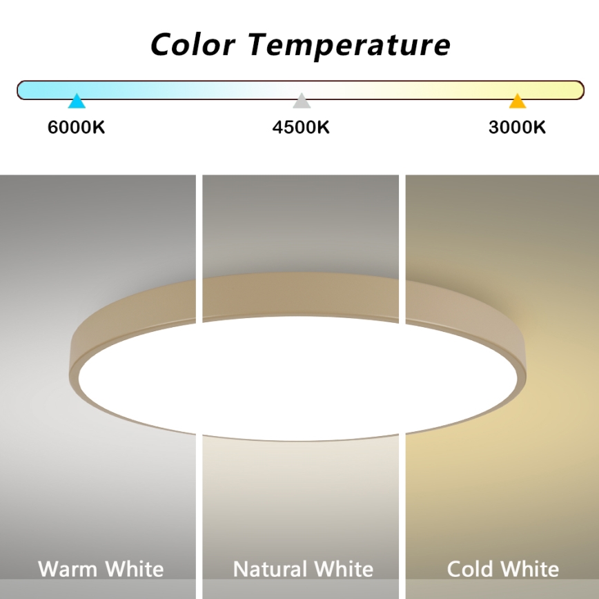 Brilagi - Plafoniera LED dimmerabile POOL SMART LED/128W/230V 3000-6000K 100 cm beige Wi-Fi Tuya + telecomando