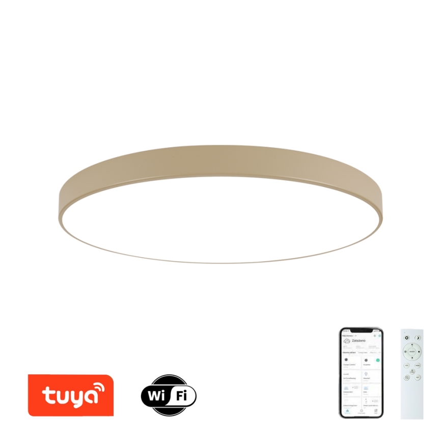 Brilagi - Plafoniera LED dimmerabile POOL SMART LED/128W/230V 3000-6000K 100 cm beige Wi-Fi Tuya + telecomando