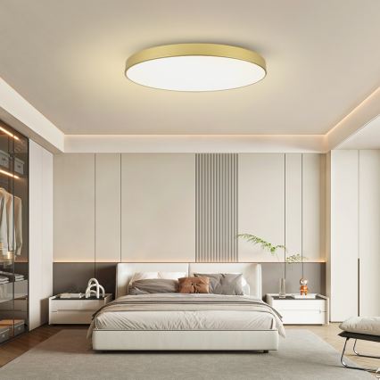 Brilagi - Plafoniera dimmerabile a LED POOL SMART LED/128W/230V 3000-6000K 100 cm dorata Wi-Fi Tuya + telecomando