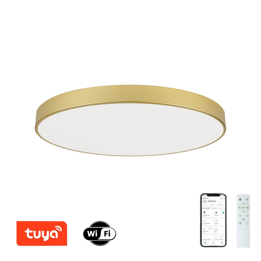 Brilagi - Plafoniera dimmerabile a LED POOL SMART LED/128W/230V 3000-6000K 100 cm dorata Wi-Fi Tuya + telecomando