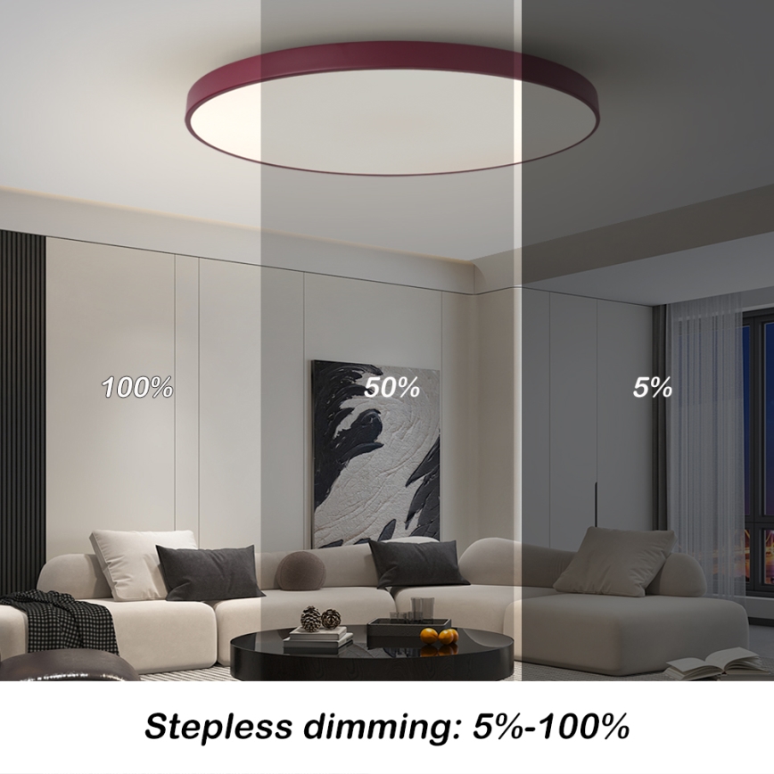 Brilagi - Lampada LED dimmerabile POOL SMART LED/128W/230V Ø 100 cm 3000-6000K Wi-Fi Tuya + telecomando bordeaux