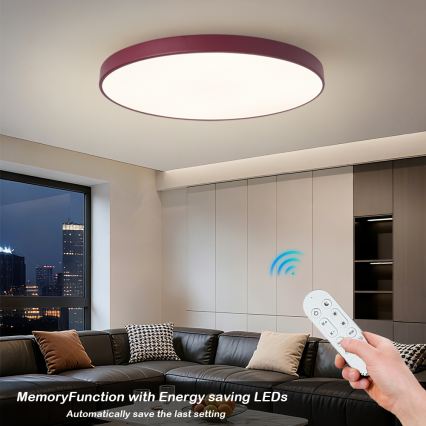 Brilagi - Lampada LED dimmerabile POOL SMART LED/128W/230V Ø 100 cm 3000-6000K Wi-Fi Tuya + telecomando bordeaux
