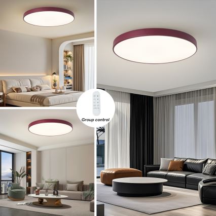 Brilagi - Lampada LED dimmerabile POOL SMART LED/128W/230V Ø 100 cm 3000-6000K Wi-Fi Tuya + telecomando bordeaux
