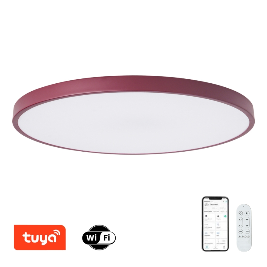 Brilagi - Lampada LED dimmerabile POOL SMART LED/128W/230V Ø 100 cm 3000-6000K Wi-Fi Tuya + telecomando bordeaux