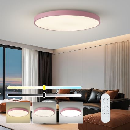 Brilagi - Lampada LED dimmerabile POOL SMART LED/128W/230V diam. 100 cm 3000-6000K Wi-Fi Tuya + telecomando rosa